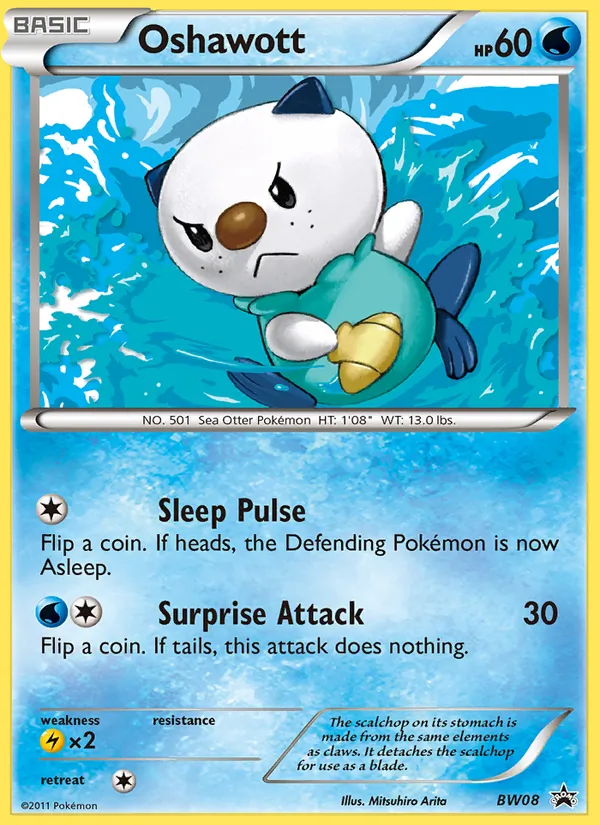 Kartu Oshawott dari BW Black Star Promos, nomor BW08/101