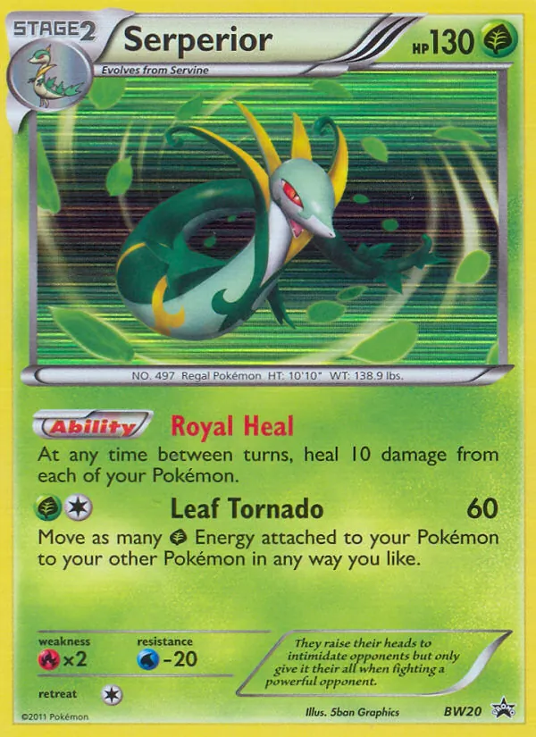 Kaart Serperior uit BW Black Star Promos, nummer BW20/101
