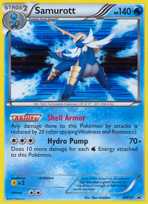 Karte Samurott aus BW Black Star Promos, Nummer BW22/101