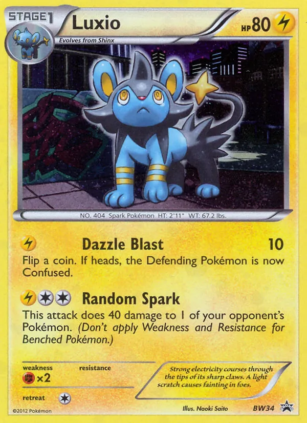 Kaart Luxio uit BW Black Star Promos, nummer BW34/101