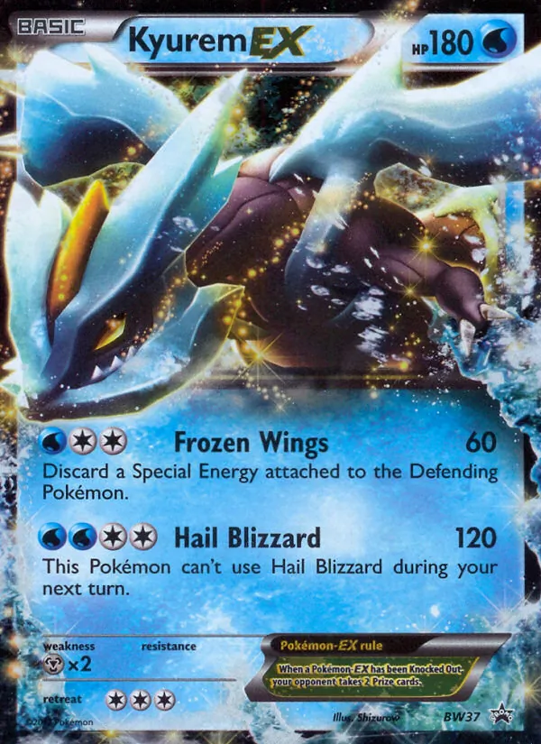 Kartu Kyurem-EX dari BW Black Star Promos, nomor BW37/101