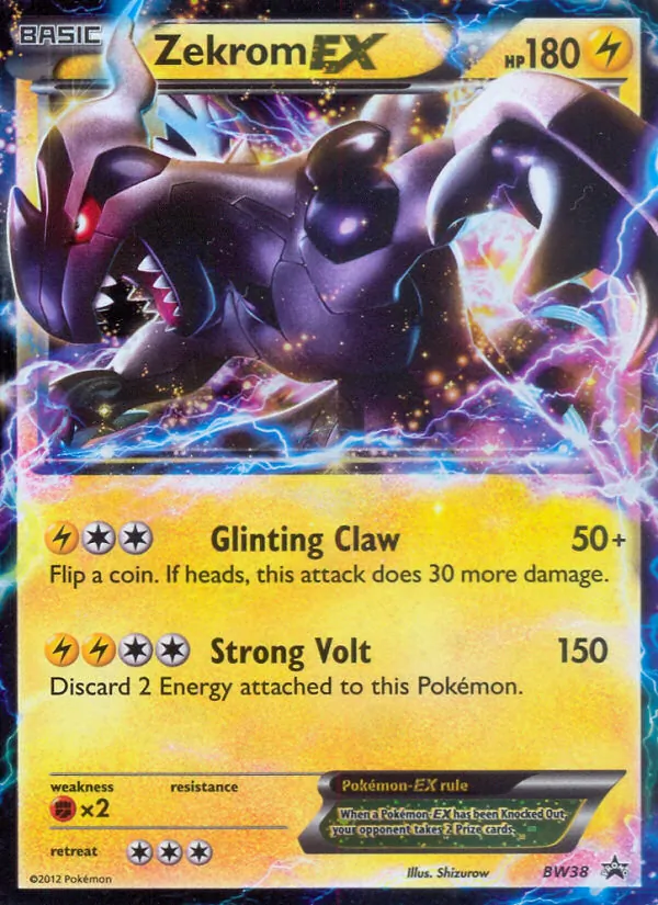 Kaart Zekrom-EX uit BW Black Star Promos, nummer BW38/101