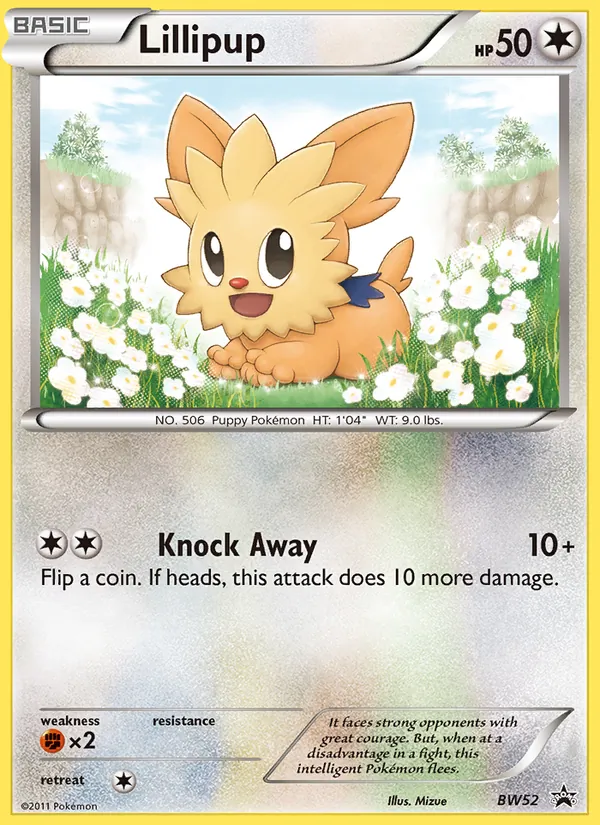 Kaart Lillipup uit BW Black Star Promos, nummer BW52/101