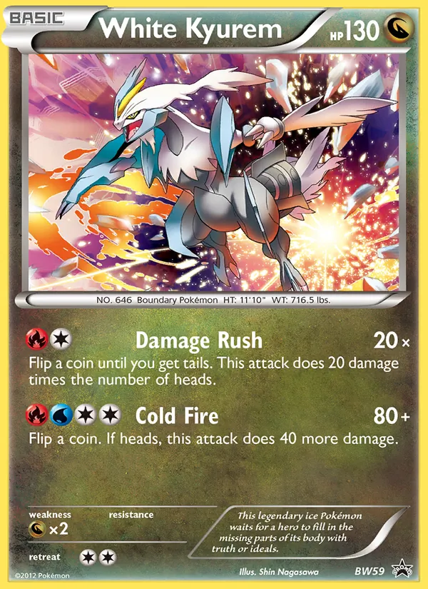 Kartu White Kyurem dari BW Black Star Promos, nomor BW59/101
