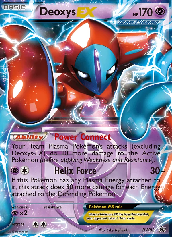Kaart Deoxys-EX uit BW Black Star Promos, nummer BW82/101