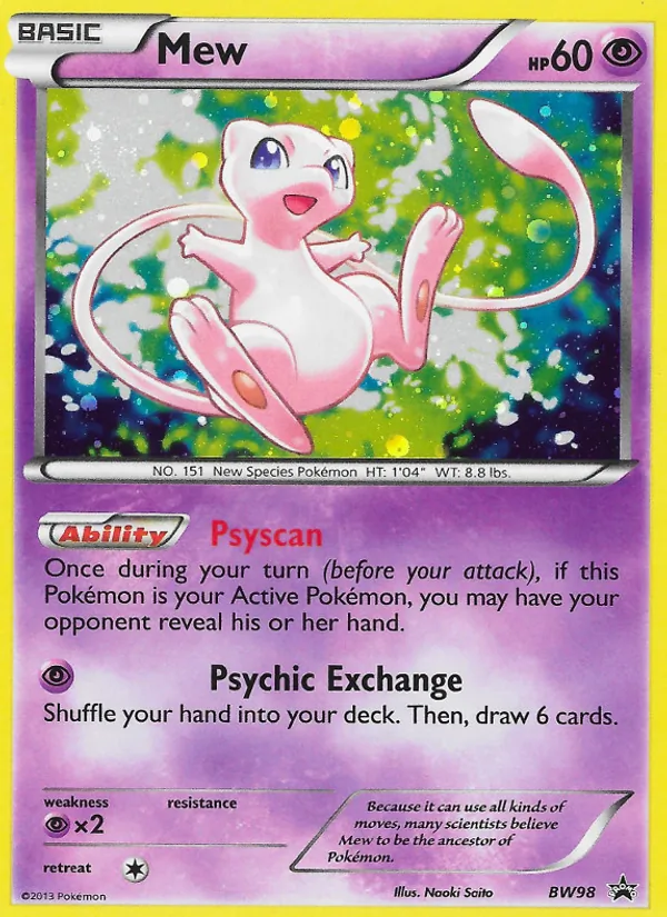 Kartu Mew dari BW Black Star Promos, nomor BW98/101
