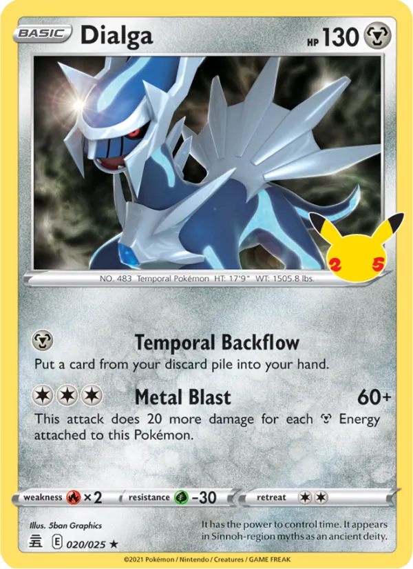 Kaart Dialga uit Celebrations, nummer 20/25