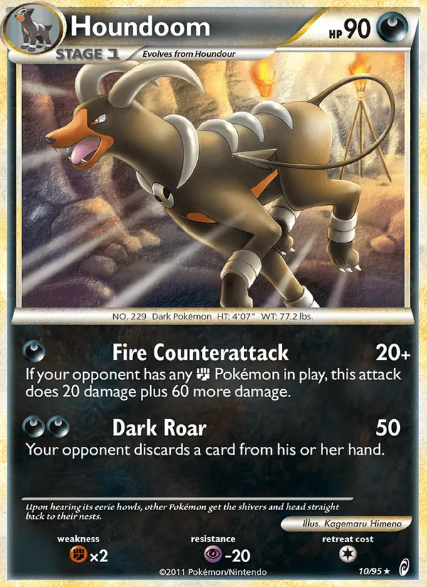 Houndoom card from Call of Legends, number 10/95
