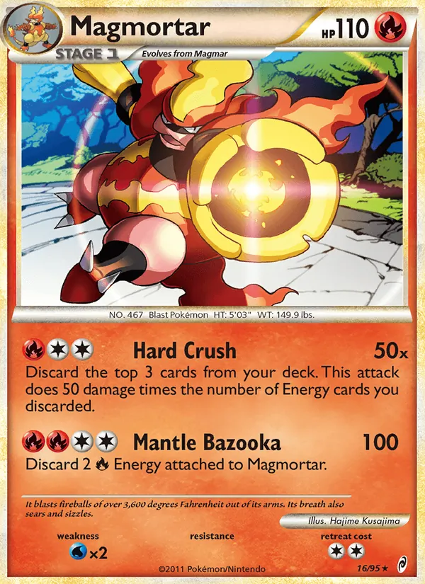 Magmortar card from Call of Legends, number 16/95