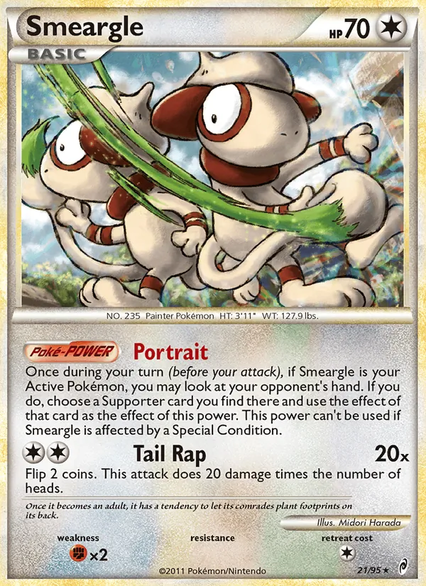 Smeargle card from Call of Legends, number 21/95