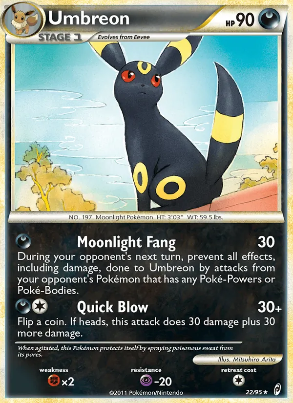 Umbreon card from Call of Legends, number 22/95