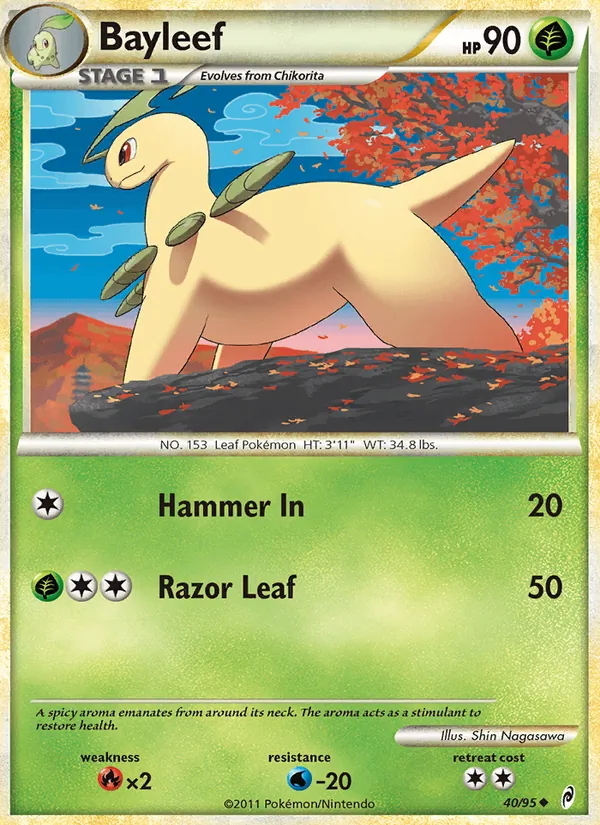 Bayleef card from Call of Legends, number 40/95