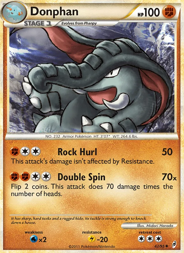 Donphan card from Call of Legends, number 42/95