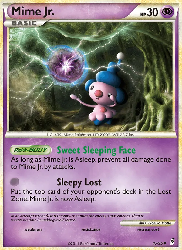 Mime Jr. card from Call of Legends, number 47/95
