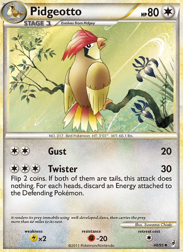 Pidgeotto card from Call of Legends, number 48/95