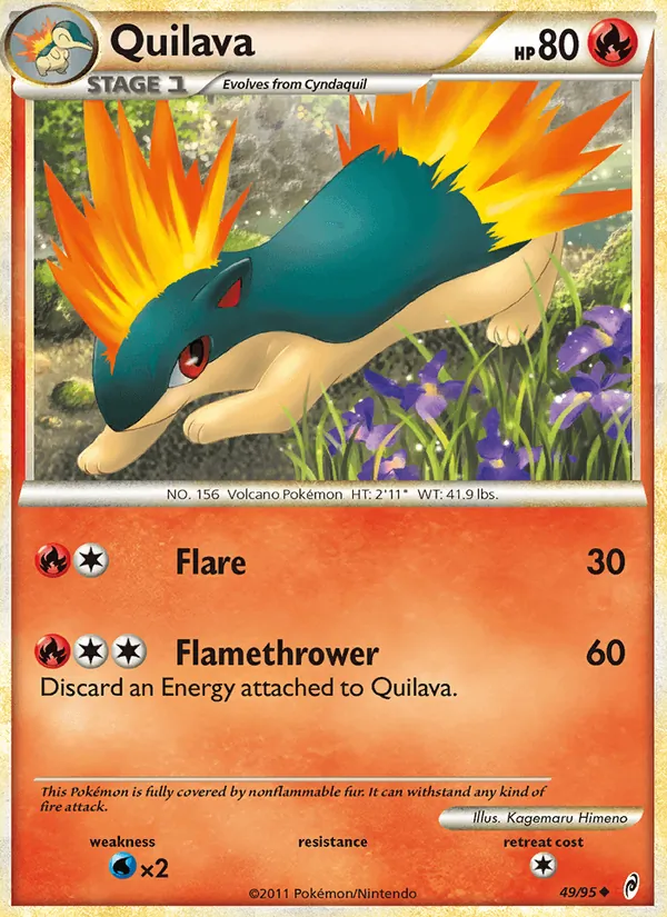 Quilava card from Call of Legends, number 49/95