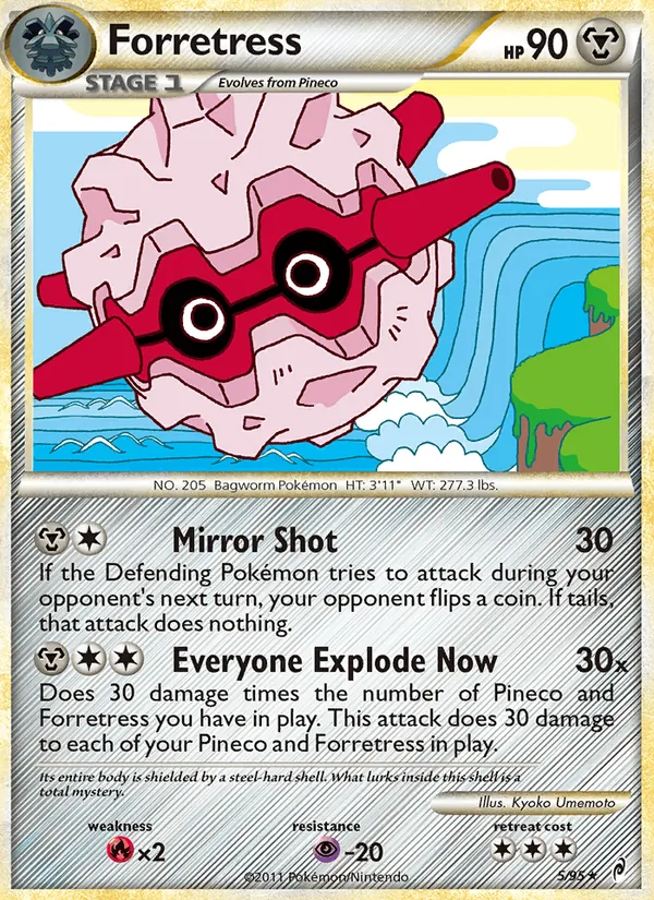 Forretress card from Call of Legends, number 5/95