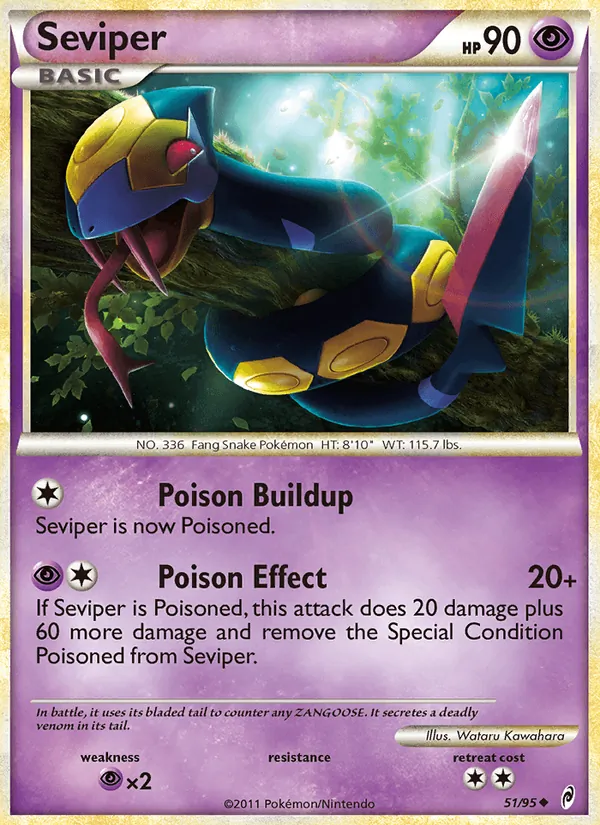 Seviper card from Call of Legends, number 51/95