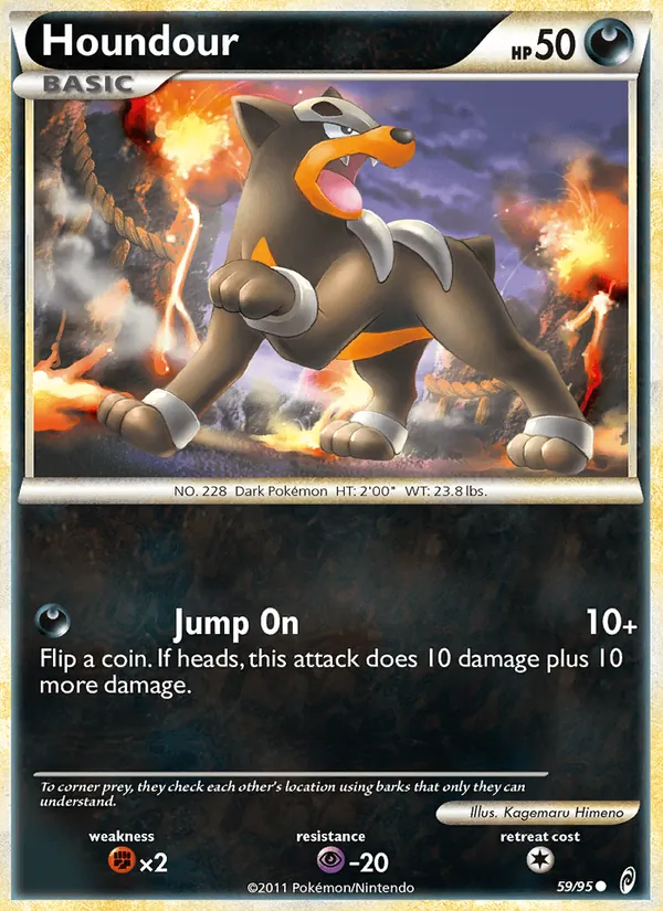 Houndour card from Call of Legends, number 59/95