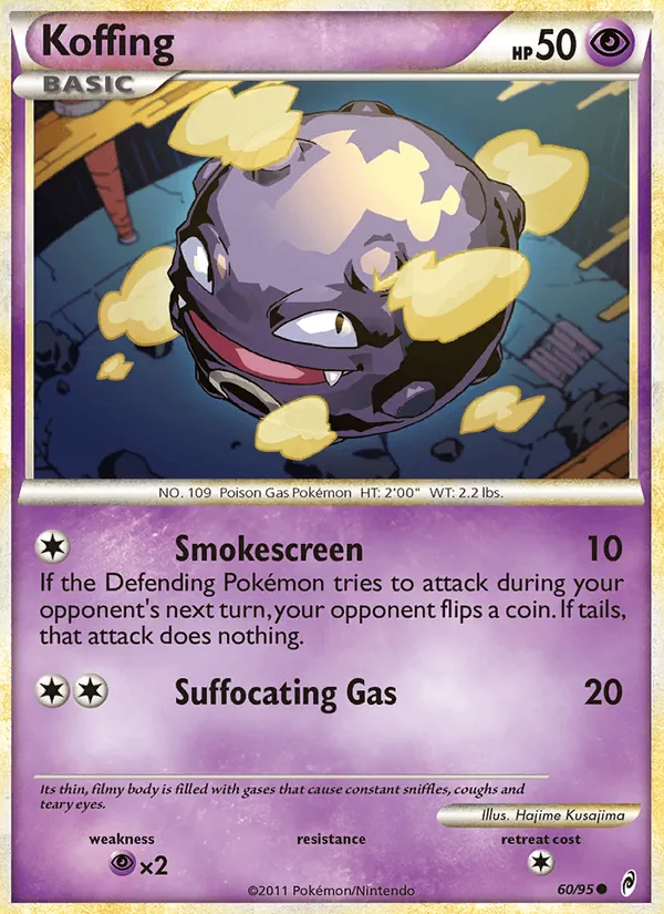 Koffing card from Call of Legends, number 60/95