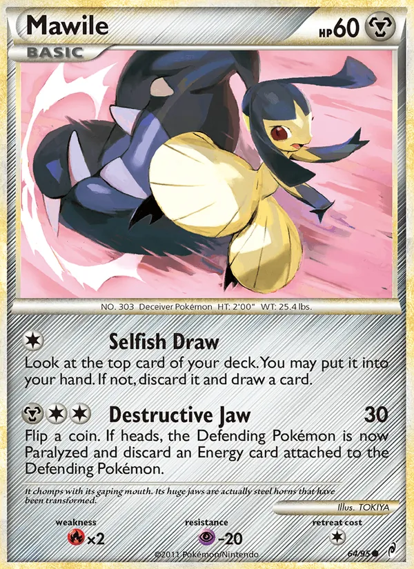 Mawile card from Call of Legends, number 64/95