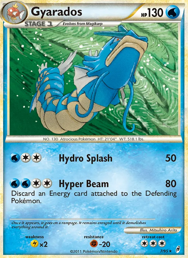 Gyarados card from Call of Legends, number 7/95