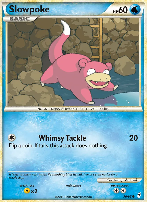 Slowpoke card from Call of Legends, number 70/95