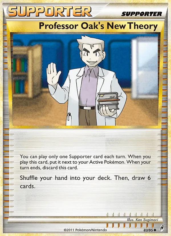 Professor Oak's New Theory card from Call of Legends, number 83/95