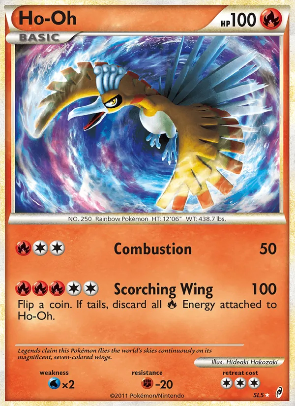 Ho-Oh card from Call of Legends, number SL5/95