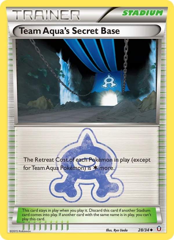 Karte Team Aqua's Secret Base aus Double Crisis, Nummer 28/34