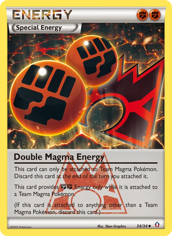 Karte Double Magma Energy aus Double Crisis, Nummer 34/34
