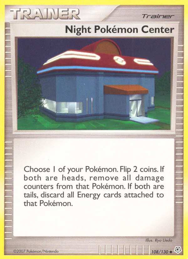Kartu Night Pokémon Center dari Diamond & Pearl, nomor 108/130