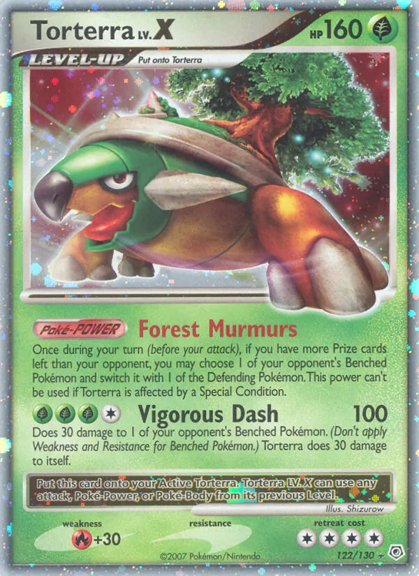 Kartu Torterra dari Diamond & Pearl, nomor 122/130