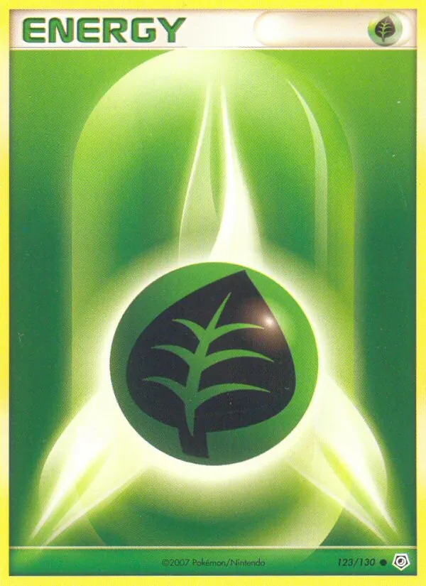 Carta Grass Energy dell'espansione Diamond & Pearl, numero 123/130