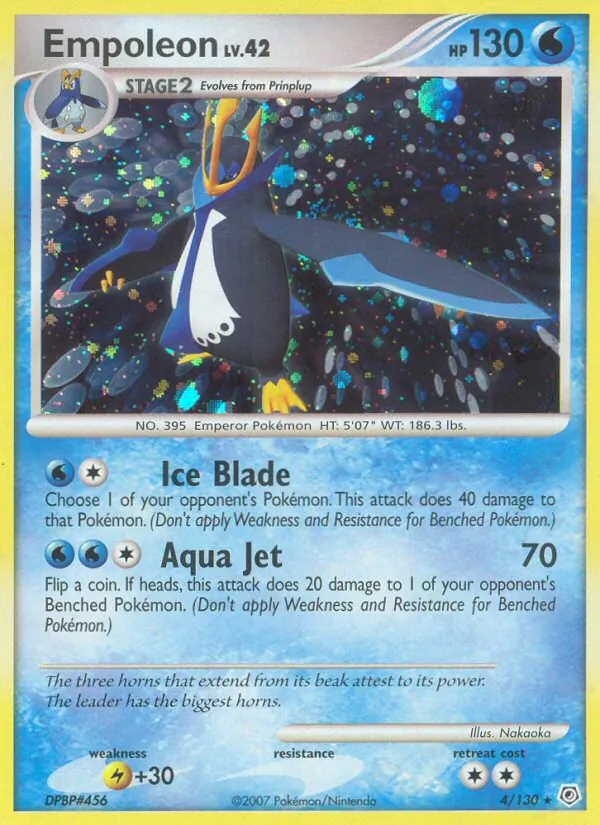 Kartu Empoleon dari Diamond & Pearl, nomor 4/130