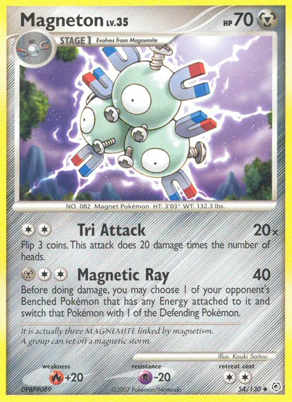 Kartu Magneton dari Diamond & Pearl, nomor 54/130