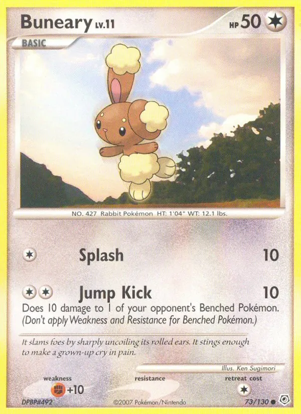 Buneary card from Diamond & Pearl, number 73/130