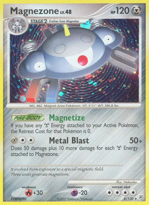 Kaart Magnezone uit Diamond & Pearl, nummer 8/130