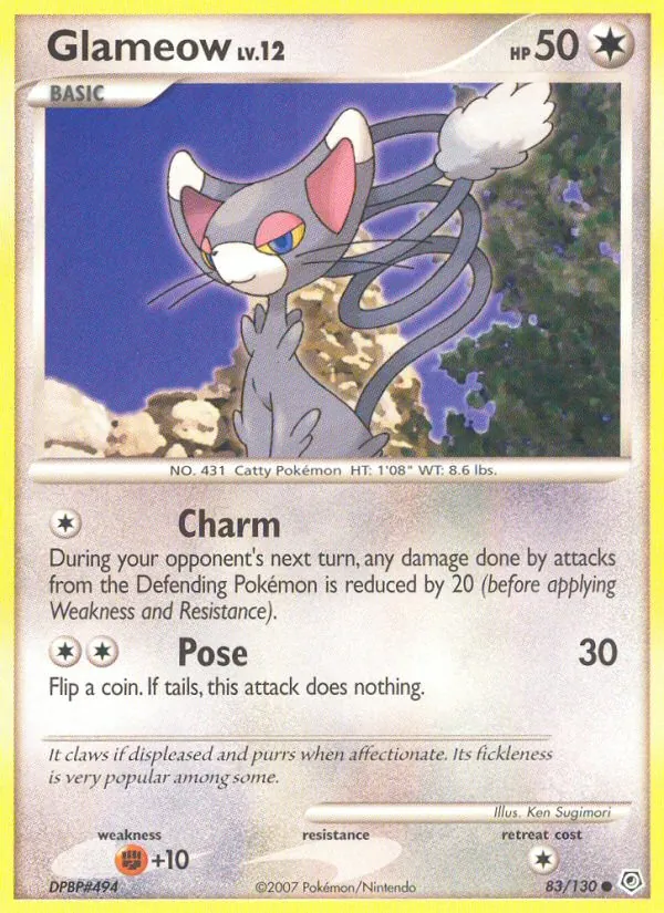 Kartu Glameow dari Diamond & Pearl, nomor 83/130