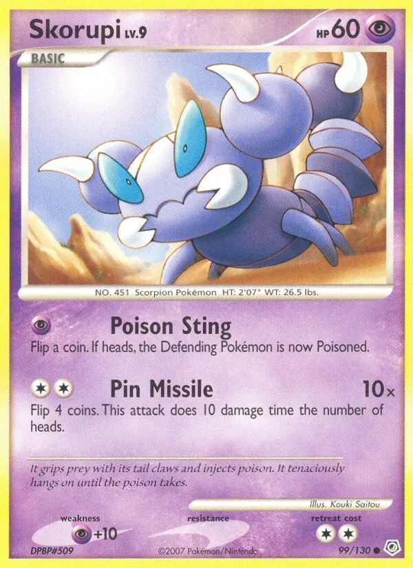 Carta Skorupi de la expansión Diamond & Pearl, número 99/130