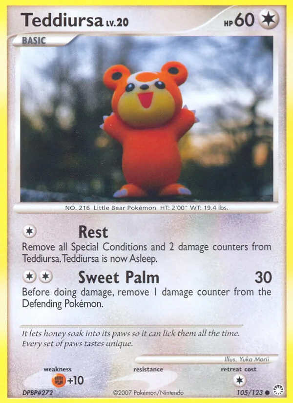 Kaart Teddiursa uit Mysterious Treasures, nummer 105/123