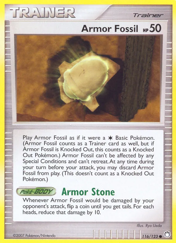 Kaart Armor Fossil uit Mysterious Treasures, nummer 116/123