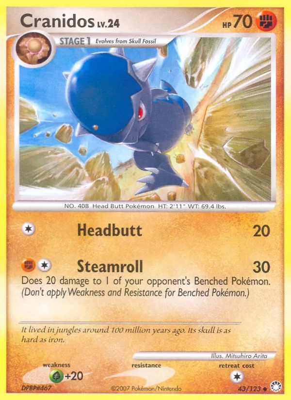 Kartu Cranidos dari Mysterious Treasures, nomor 43/123