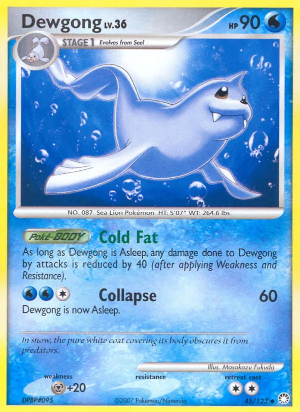 Kartu Dewgong dari Mysterious Treasures, nomor 45/123