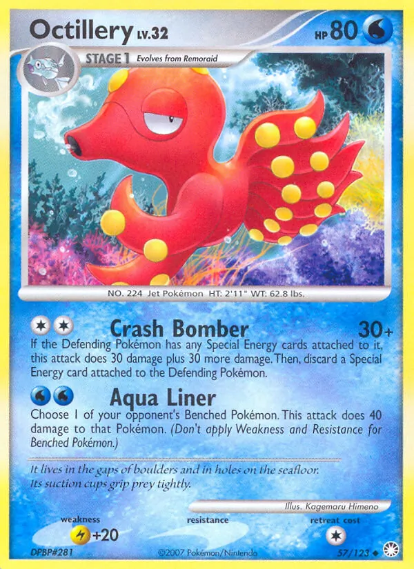 Kartu Octillery dari Mysterious Treasures, nomor 57/123