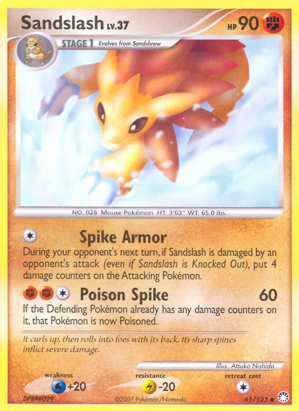 Kartu Sandslash dari Mysterious Treasures, nomor 61/123