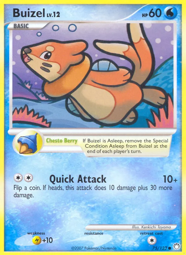 Kartu Buizel dari Mysterious Treasures, nomor 75/123