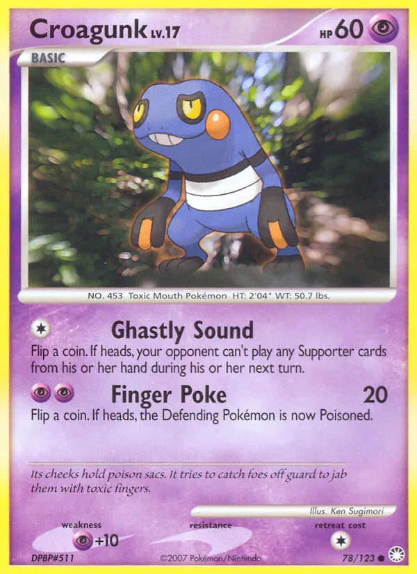 Kartu Croagunk dari Mysterious Treasures, nomor 78/123