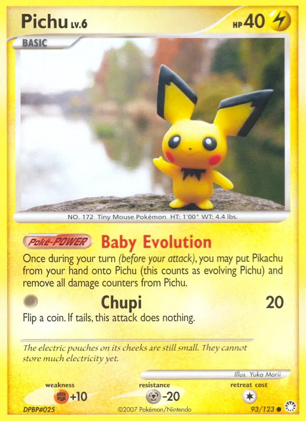 Kaart Pichu uit Mysterious Treasures, nummer 93/123
