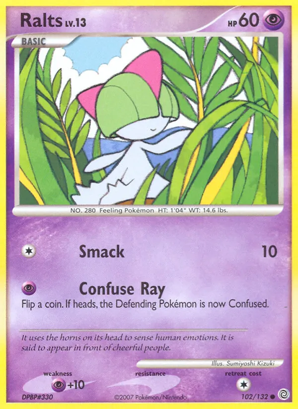 Kaart Ralts uit Secret Wonders, nummer 102/132